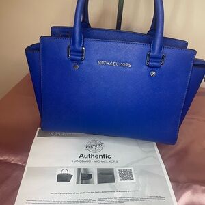Authentic Michael Kors Purse!!! #032NCOA  Selma Medium Satchel Electric Blue